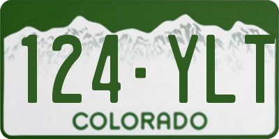 CO license plate 124YLT