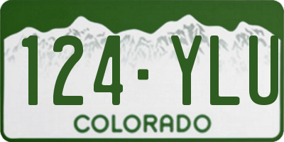 CO license plate 124YLU