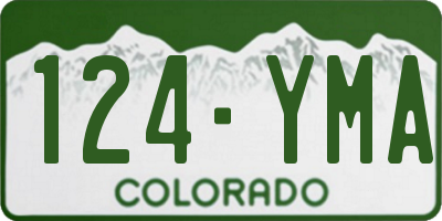 CO license plate 124YMA