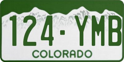 CO license plate 124YMB