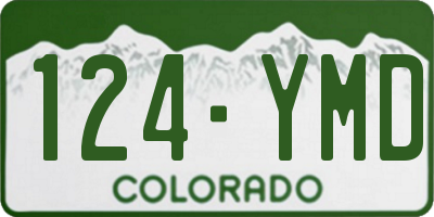 CO license plate 124YMD