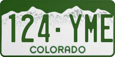 CO license plate 124YME