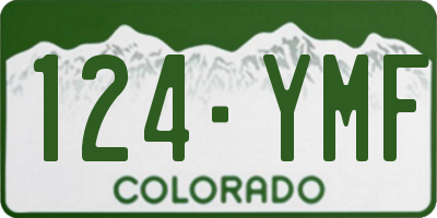 CO license plate 124YMF