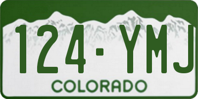 CO license plate 124YMJ