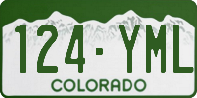 CO license plate 124YML