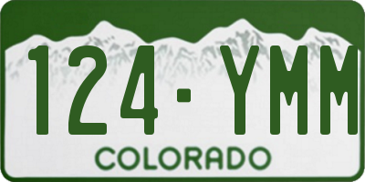CO license plate 124YMM