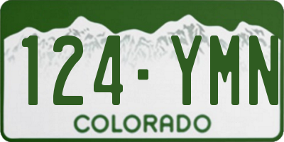 CO license plate 124YMN