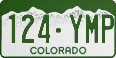 CO license plate 124YMP