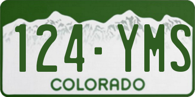 CO license plate 124YMS
