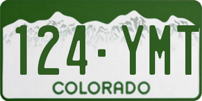 CO license plate 124YMT