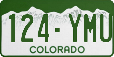 CO license plate 124YMU