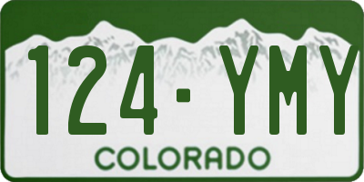 CO license plate 124YMY