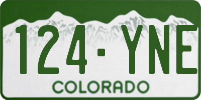 CO license plate 124YNE