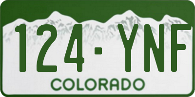CO license plate 124YNF