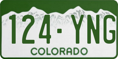 CO license plate 124YNG