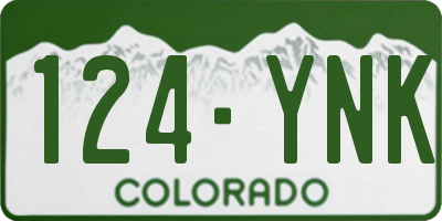 CO license plate 124YNK