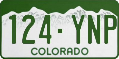 CO license plate 124YNP