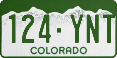 CO license plate 124YNT