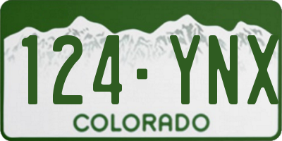 CO license plate 124YNX