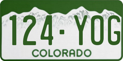 CO license plate 124YOG