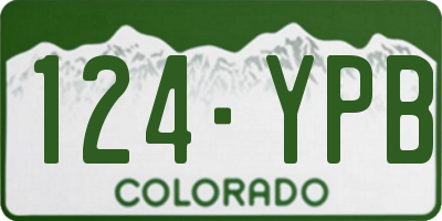 CO license plate 124YPB