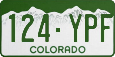 CO license plate 124YPF