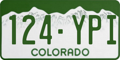 CO license plate 124YPI