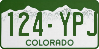 CO license plate 124YPJ