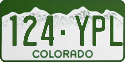 CO license plate 124YPL