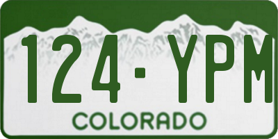 CO license plate 124YPM