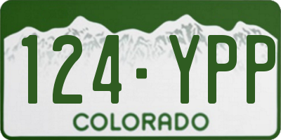 CO license plate 124YPP