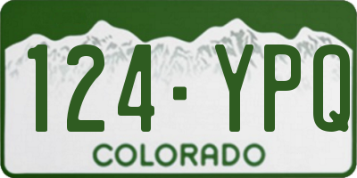 CO license plate 124YPQ