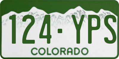 CO license plate 124YPS