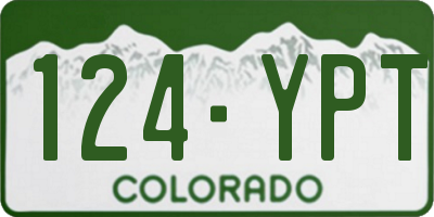 CO license plate 124YPT
