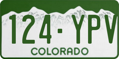 CO license plate 124YPV