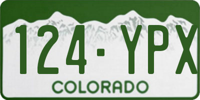 CO license plate 124YPX
