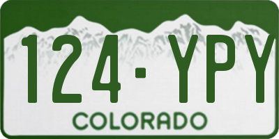 CO license plate 124YPY