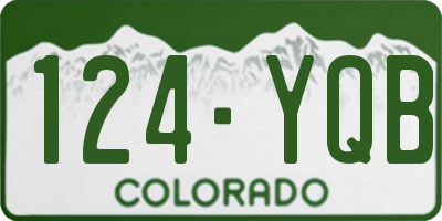 CO license plate 124YQB