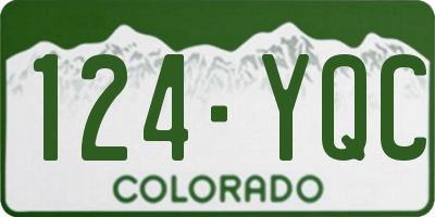 CO license plate 124YQC