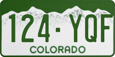 CO license plate 124YQF