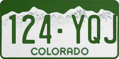 CO license plate 124YQJ