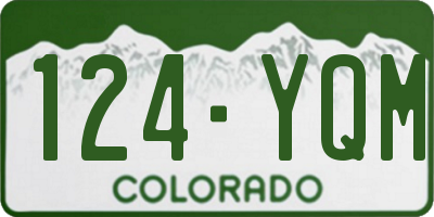 CO license plate 124YQM