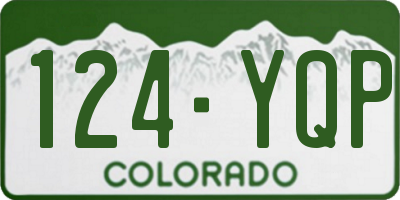 CO license plate 124YQP