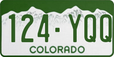 CO license plate 124YQQ