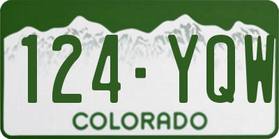 CO license plate 124YQW