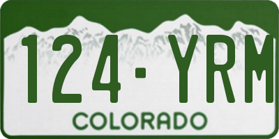 CO license plate 124YRM
