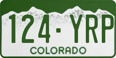 CO license plate 124YRP
