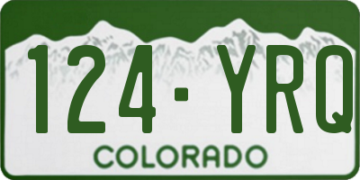 CO license plate 124YRQ