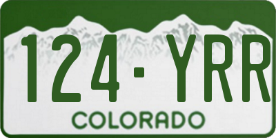 CO license plate 124YRR