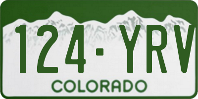 CO license plate 124YRV